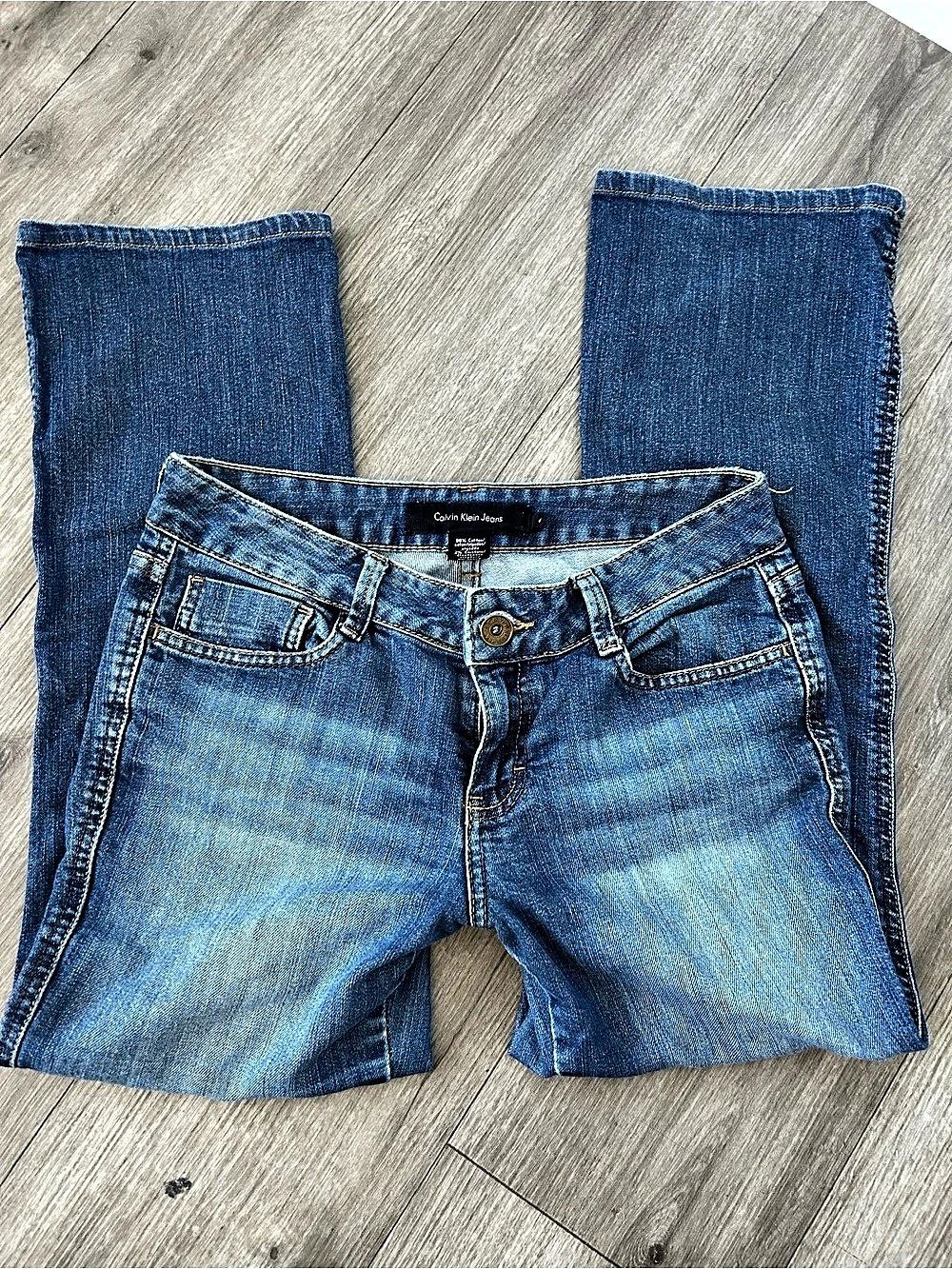 Calvin Klein Y2K Bootcut Jeans in Blue low rise